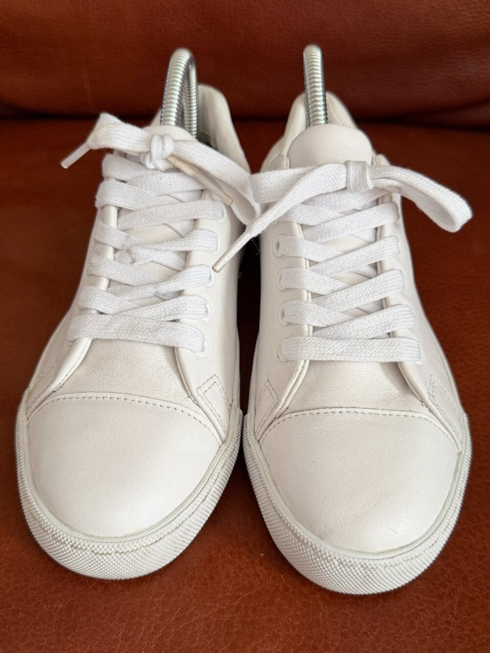 Moschino Women's White Leather Maxi Logo Sneakers Size: EU37 US6 - Picture 5 of 16